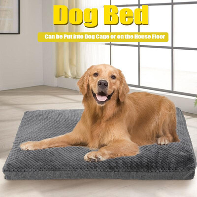 

Dog Bed Memory Foam Luxury Large Thick Pet Mat Warm Cover for 36 inch Dog Cage House Floor Garden
