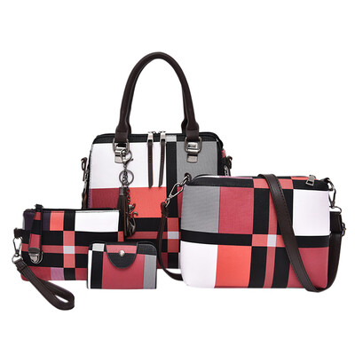 

Tailored Fashion Composite Bag Shoulder Crossbody Handbag Phone Bag For Women Girls 4Pcs