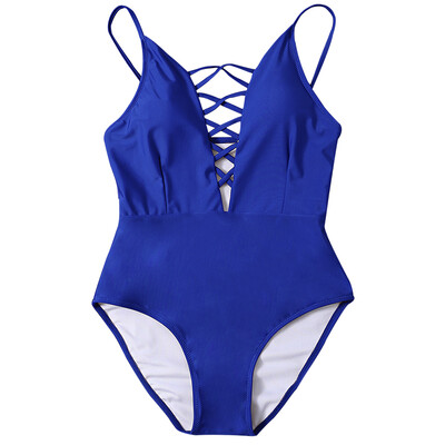 

Sexy Spaghetti Strap Criss Cross Hollow Out Pad Backless Swimsuit for Women