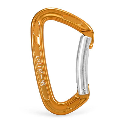 

22KN 24KN Straight Gate Carabiner Non-locking Gate Carabiner Climbing Canyoning Backpacking Hammocks Key Nose Carabiner