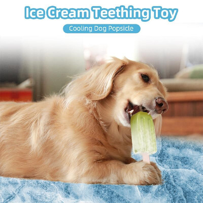 

Cooling Dog Popsicle Cool Teether Ice Cream Teething Summer Training Toy for Dogs Puppy