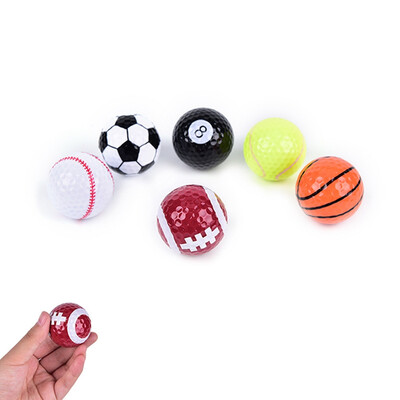 

6 pcsset Novelty Colorful Sports Golf Balls Golf Game Strong Resilience Force Sports Practice Funny Balls Gift Indoor Outdoor