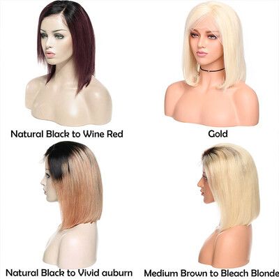 

Brazilian Virgin Bob Wig Human Hair Hair Short Bob Wig Straight Side Middle Part Human Hair Wigs for women