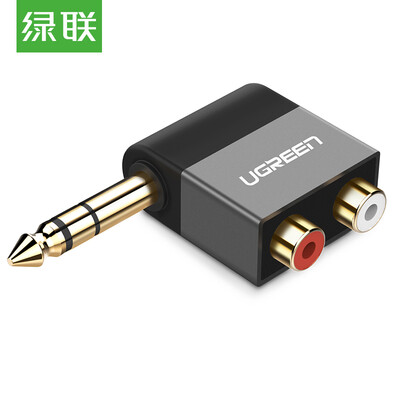 

Green Union UGREEN 65 revolution double lotus mother big three core 635 turn 2RCA one point two audio line adapter amp mixer mixer audio speaker converter 40846