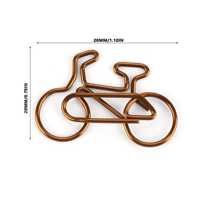 

Greensen 20pcs Metal Bicycle Shape Paper Clips Coffee Color Bookmark Office School Stationery Clip Office ClipPaper Clip