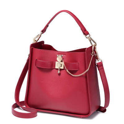 

Marsoul mother bag large-capacity fashion bucket bag portable atmosphere single shoulder diagonal package red ladies handbag