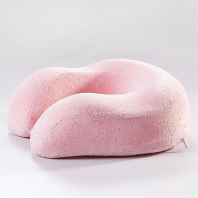 

New U Shaped Memory Foam Neck Pillows Soft Slow Rebound Space Travel Pillow Solid Neck Cervical Healthcare Bedding Free Shipping