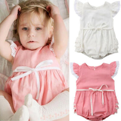 

HOT Newborn Infant Baby Girl Romper Lace Bodysuit Sunsuit Jumpsuit Sets Outfits