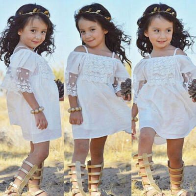 

USA Toddler Kids Baby Girl Lace Tutu Dress Princess Party Pageant Flower Dresses