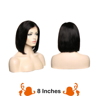 

Blonde Bob Wig Human Hair Brazilian Virgin Hair Glueless Short Bob Wig Straight Middle Part Machine Made Human Hair Wigs for women