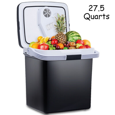 26L Portable Electric Cooler Fridge Food Warmer-Black
