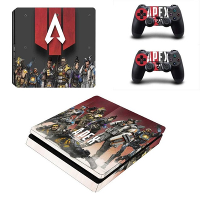 

new Apex Legends vinyl Decal Skin Sticker For Sony Playstation 4 PS4 slim Console 2Pcs Controller Film Stickers