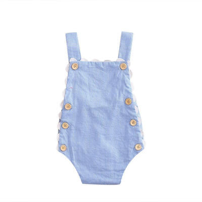 

Summer Newborn Baby Girl Denim Romper Jumpsuit Bodysuit Outfits Sunsuit Clothes