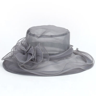 

Fashion Women Lace Wide Brim Kentucky Derby Sun Hat Wedding Tea Party Church Cap