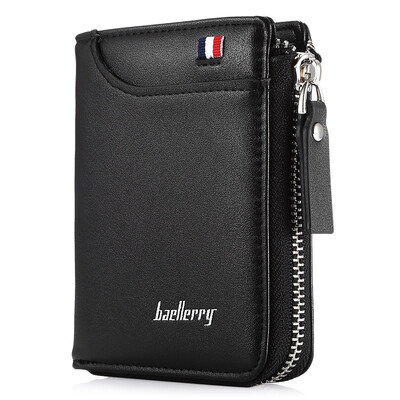 

Baellerry Men Wallet Short Section Soft PU Leisure Casual Folder Bag