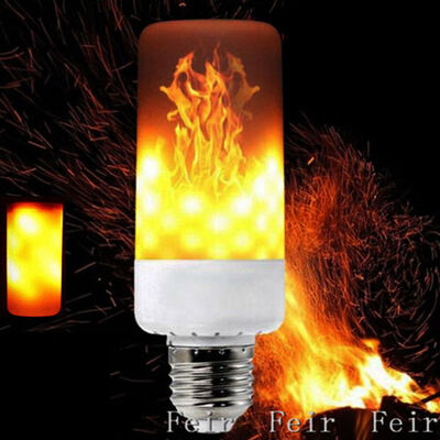 

LED Burning Flicker Flame Light Lamps Candle Fire Effect Bulbs Dinner Home Decor