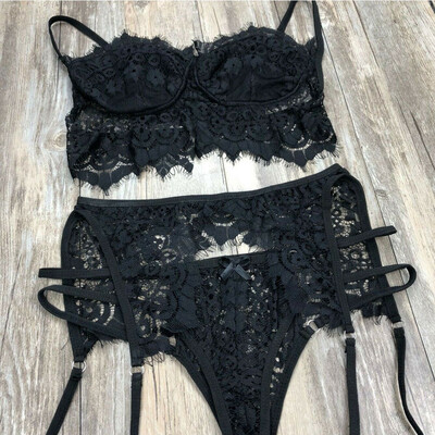 

Sexy Lingerie Lace BraG-string Thong Set Babydoll Sleepwear Underwear Nightwear