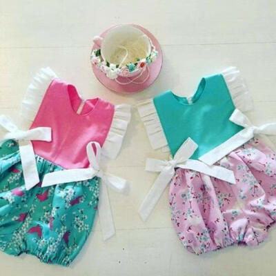 

Newborn Infant Baby Girl Clothes Sleeveless Romper Jumpsuit One Piece Outfit New