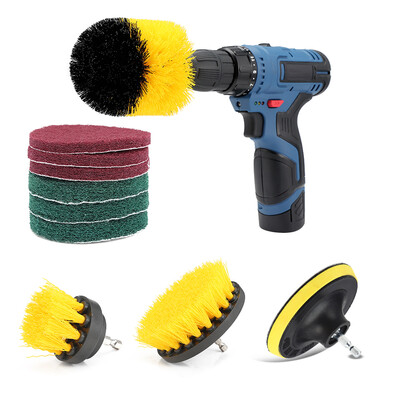 

10pcs Drill Brush Scouring Pad Attachments for Bathroom Kitchen Cleaning