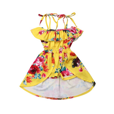 

Summer Toddler Baby Girl Off Shoulder Clothes Romper Bodysuit Dress Outfit