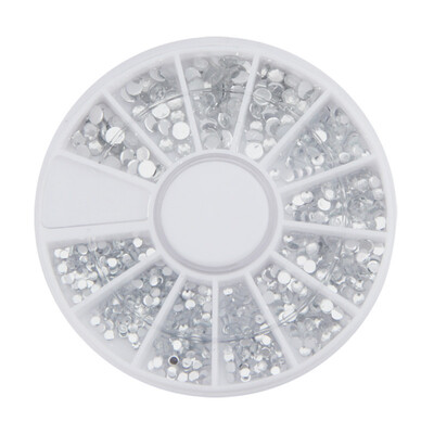 

Toponeto 500pcsBox Acrylic Diamond 15-3 mm Nail Art Decorations BK