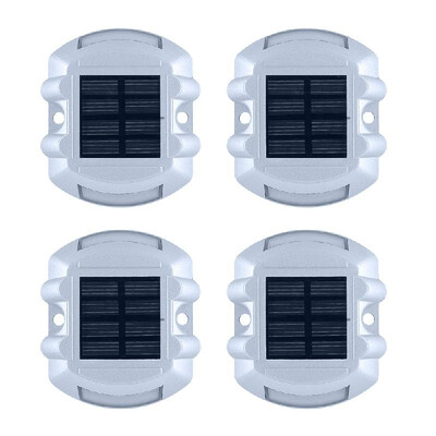 

Solar Deck Lights 6-LED Driveway Light Aluminum Waterproof Path Road Step Lamp for Outdoor Pathway Stairs Garden Patio Yard White