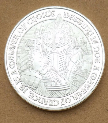 

DESTINY KNIGHT Souvenir Coin 40mm Medal Silver Plated