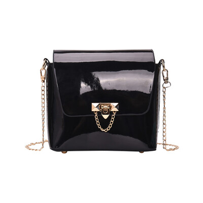 

Tailored Women Girl Fashion Patent Leather Chains Padlock Crossbody Shoulder Bag