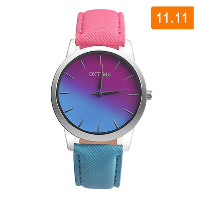 

Womens Bracelet Watches Quartz Wrist Watch Retro Rainbow Design Casual Leather Band Ladies Dress Sport Watches Relogio Feminino