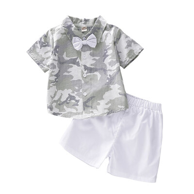 

Newborn Toddler Kids Baby Boys Summer Camo Tops T-Shirt Short Pants Outfits Set