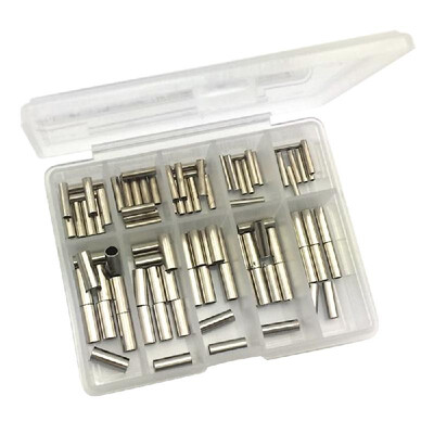 

Lixada 100Pcs Fishing Single Barrel Copper Crimping Sleeves Fishing Line Clip Tube Connector Mixed Size