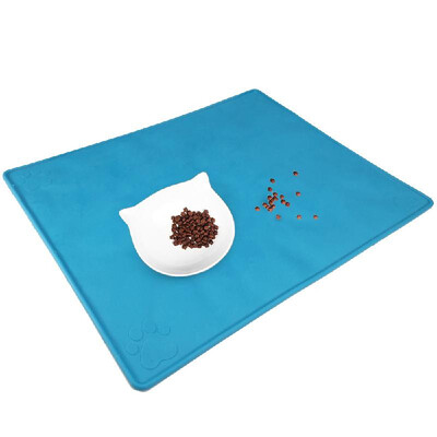 

Silicone Dog Cat Bowl Mat Pet Food Tray Pet Dog Food Mat Clean Floor Non Slip Waterproof