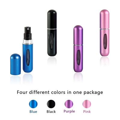 

Stylish 4Pcs 5Ml Protable Mini Empty Refillable Perfume Atomizer Bottle Travel Scent Pump