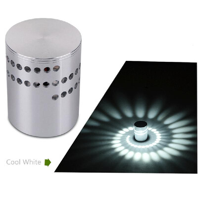 

Spiral Wall Lamp LED Night Light Creative LED Aluminum Bedroom Bedside Lamp Bar Porous Aisle Lamp 3W RGB with Remote Control