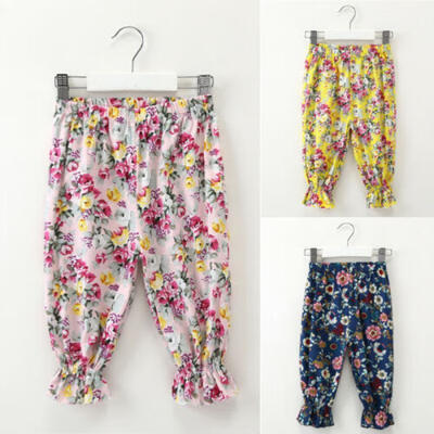 

Infant Kids Toddler Baby Girls Clothes Floral Printed Clothing Pants Trousers