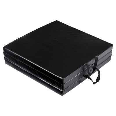 

6 x 2 Exercise Tri-Fold Gymnastics Mat w Carrying Handles-Black