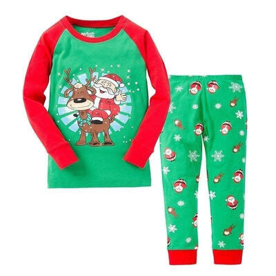 

Christmas Children Kids Boy Pyjamas Pjs Set Nightwear Xmas Santas age 1-7Y
