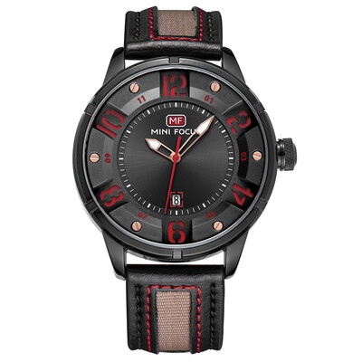 

BOFUTE Male Watches Business Watch Fashion Japanese Quartz Movement Calendar Waterproof Genuine Leather Watchband 0012G