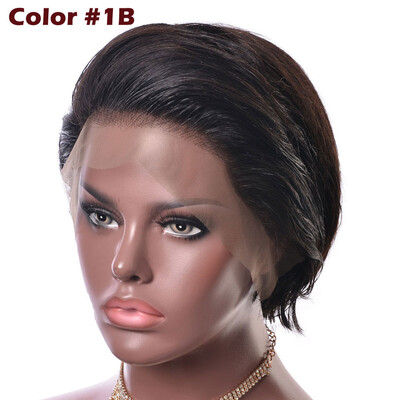 

YVONNE Design Ombre Color Pixie Cut Short Wig Brazilian Straight Remy Lace Front Human Hair Wigs