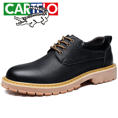 

Cartier crocodile CARTELO fashion trend casual shoes outdoor breathable leather shoes wear non-slip low cut lace tooling mens shoes 8265 black 44