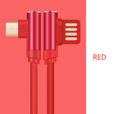

Micro USB Cable For Android 90 Degree Fast Charging Cable For Huawei Xiaomi Samsung Data Cable For Charger Nylon Braid
