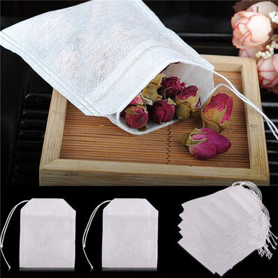 

100pcsLot New Non-Woven Fabrics Empty Tea Bag with String Heal Filter Paper