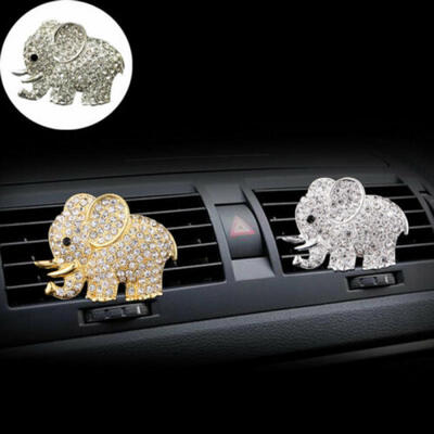 

Luxury Car Perfume Air Conditioner Outlet Freshener Diamond elephant Decoration