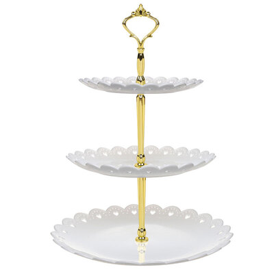 

Fine Cake Shelf Fruit Basket Holder Decorative Bowl Stand Three-Layer Fruit Plate Dried Fruit Plate Storage BaskeJINGZHE