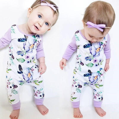

Newborn Infant Baby Girls Kids Cotton Romper Jumpsuit Bodysuit Clothes Outfit