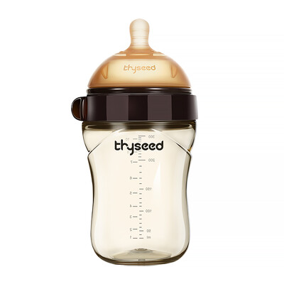 

Shixi large capacity PPSU weaning bottle 3-7 months wide caliber anti-fall simulation bottle 300ml TB32 send handle