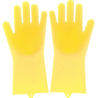 

1Pair Multifunctional Silicone Scrubbing Gloves Scrub Cleaning Gloves with Brush