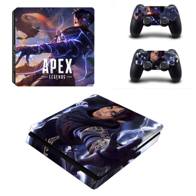 

new Apex Legends vinyl Decal Skin Sticker For Sony Playstation 4 PS4 slim Console 2Pcs Controller Film Stickers