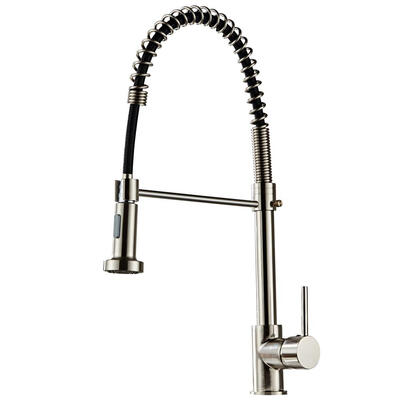 

Kitch Single Handle Faucet with Dual Function Sprayhead Nylon Pipe