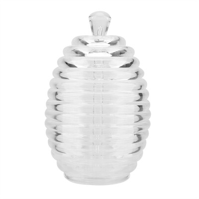 

Greensen Transparent Honey Jar265ml Transparent Beehive-shaped Honey Jar with Dripper Stick for Storing&Dispensing Honey